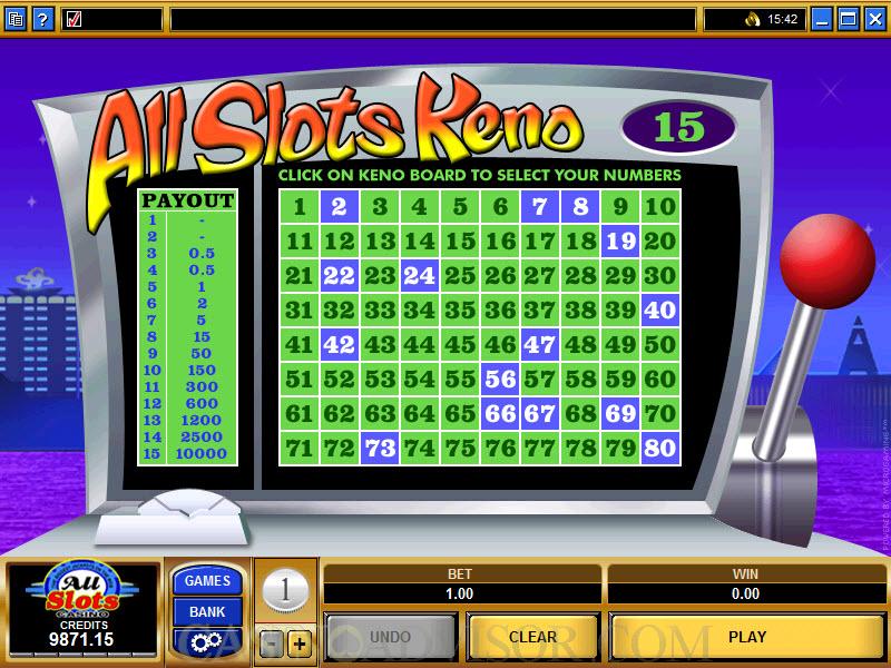 Keno draw casinos microgambling 41903