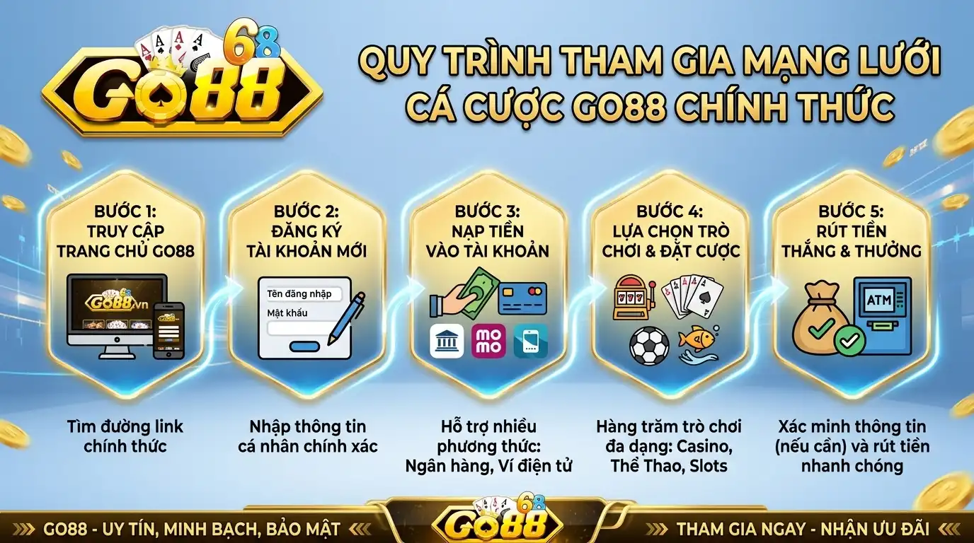 Hướng dẫn quy trình đăng ký và xác thực tài khoản Go88 chính thức